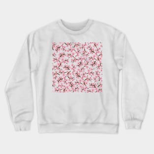 Light Hand-Painted Cherry Blossoms Crewneck Sweatshirt